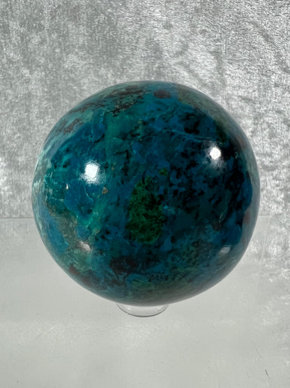 Chrysocolla Sphere From Peru. Stunning Vibrant Colors. Gorgeous High Quality Collectors Sphere