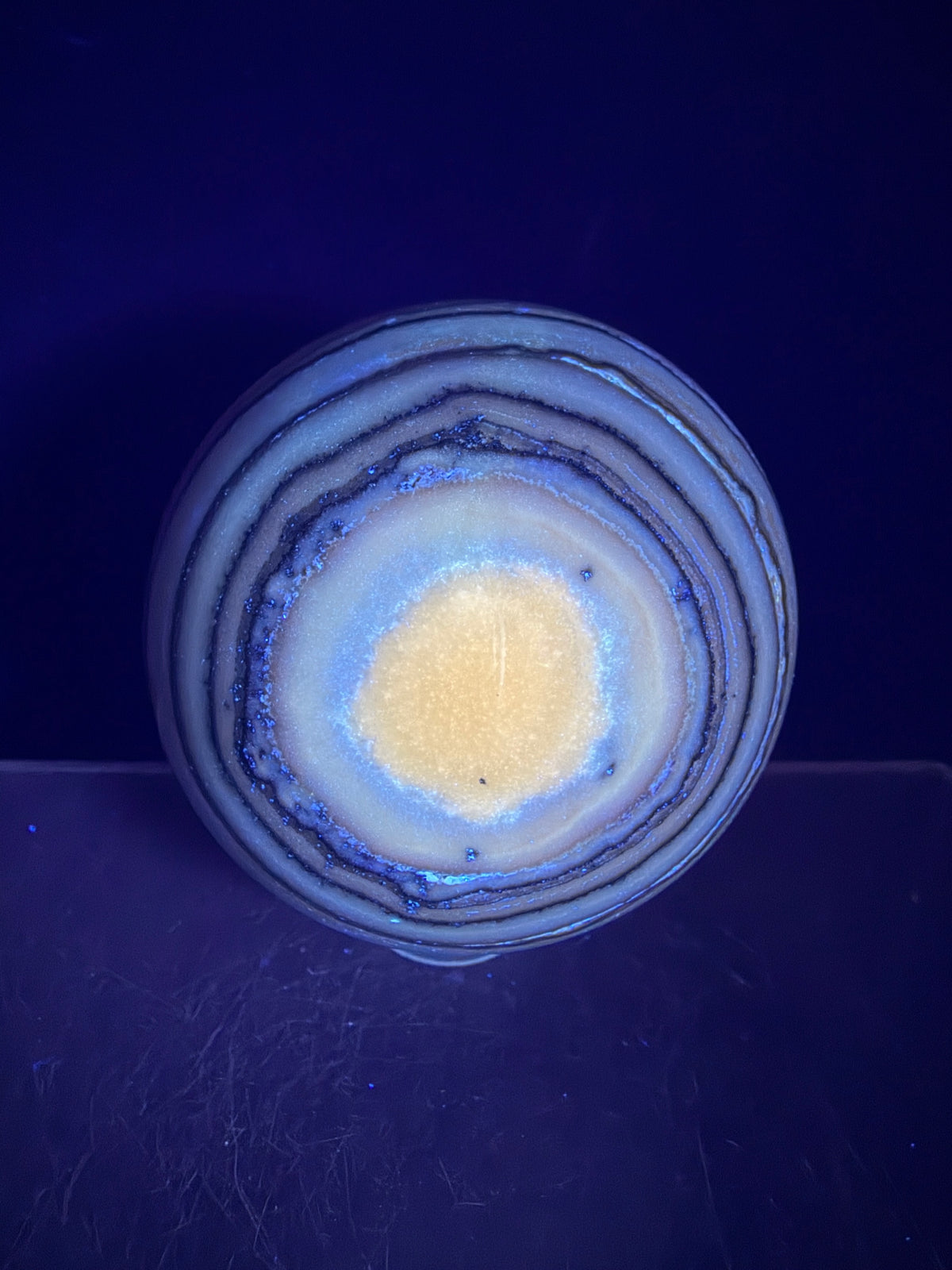 Banded Zebra Calcite Sphere. 53mm. Gorgeous Calcite Display Sphere. Rare Colors With Stunning Patterns