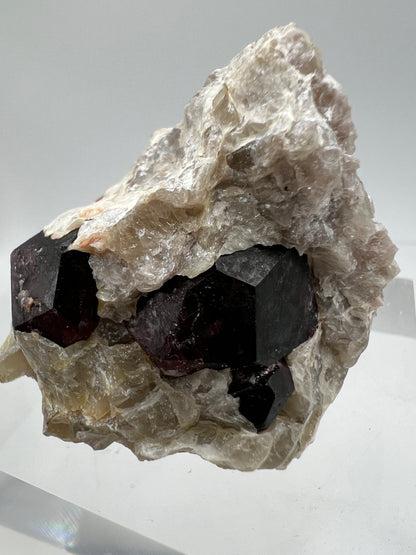 Andradite Garnet Specimen. Gorgeous Red Garnet In Matrix From Karibib, Namibia. Rare African Display Crystal.