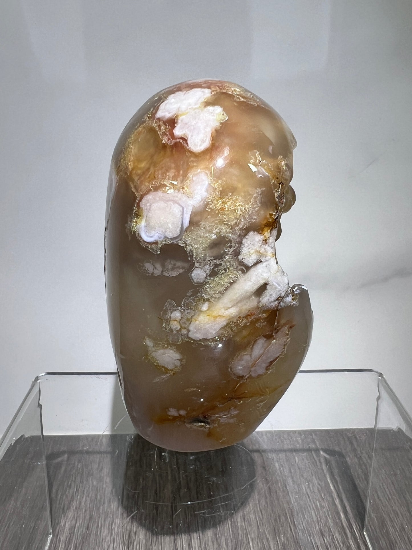 Flower Agate Freeform. Stunning Botryoidal Druzy. Very Unique Display Crystal.