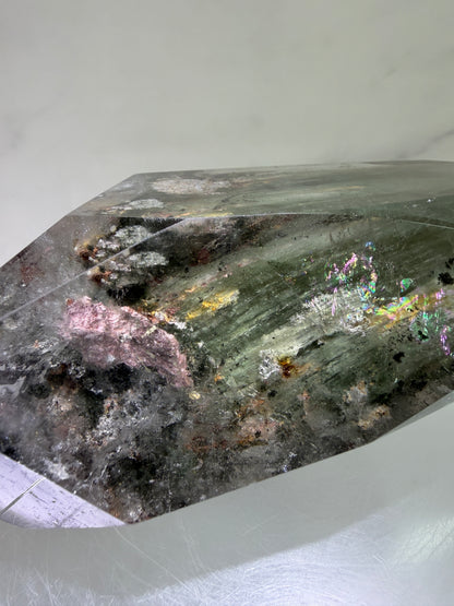 Garden Quartz Polished Freeform. Extra Large Four Seasons Landscape. High Quality Crystal. Very Full And Colorful.