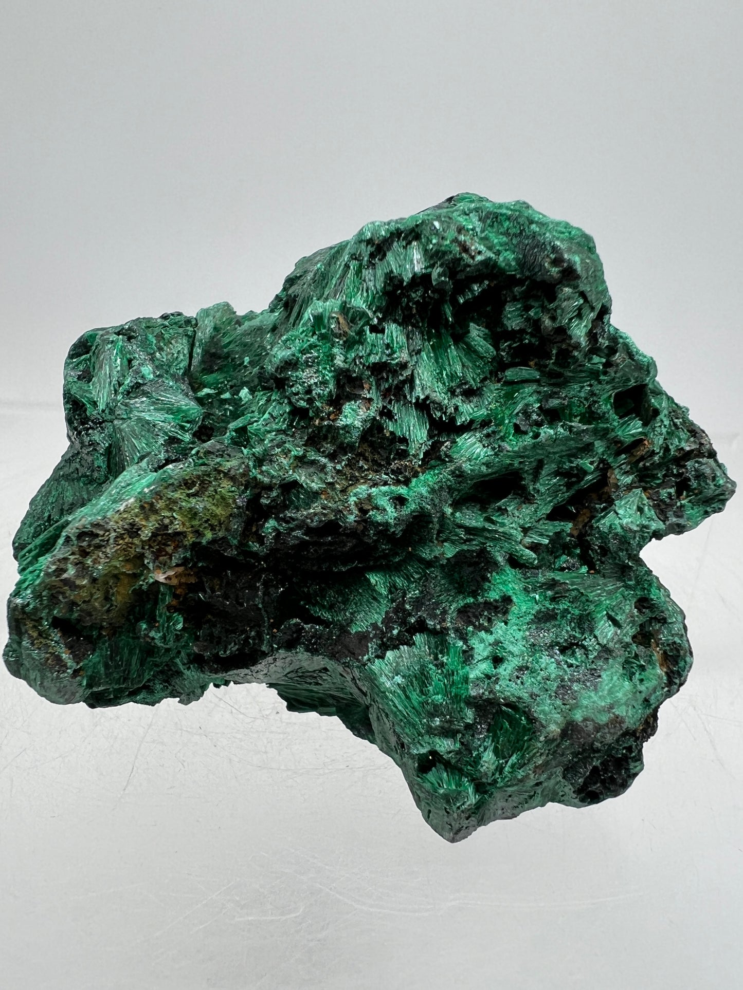 Malachite Display Specimen. Silky Malachite Cluster. High Quality Velvet Malachite From The Congo