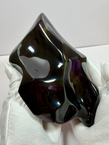 Rainbow Obsidian Freeform. Top Quality Large Statement Piece. Gorgeous One Of A Kind Display Crystal.