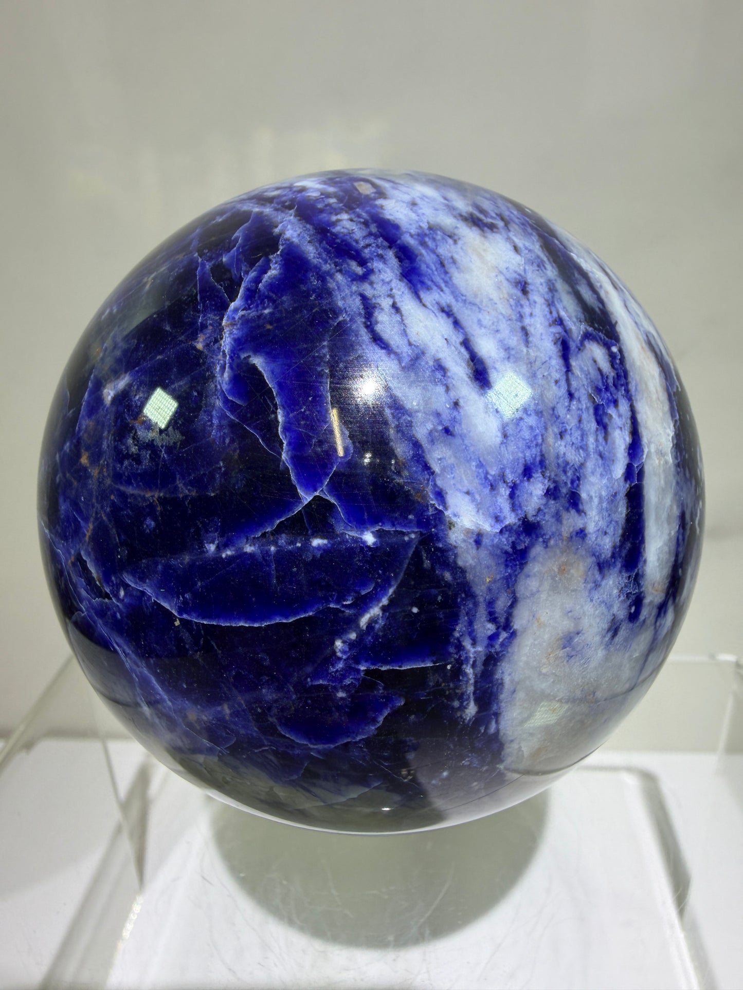 Sodalite Crystal Sphere. 74mm. Beautiful Sodalite From Namibia. Gorgeous Display Crystal.