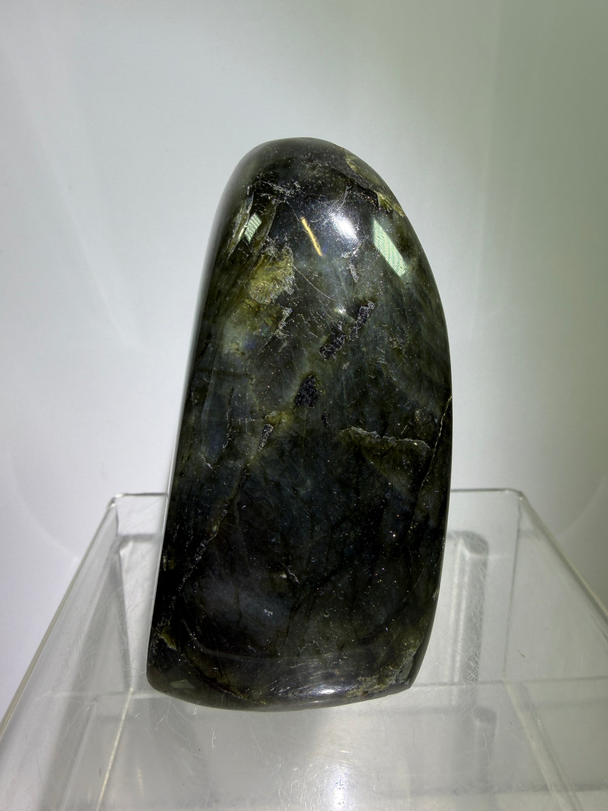 Labradorite Polished Freeform. Gorgeous Purple Rainbow Flash Spectrolite From Madagascar. High Quality Display Crystal.