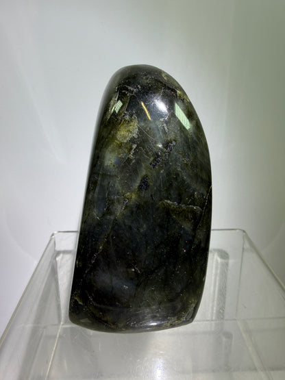 Labradorite Polished Freeform. Gorgeous Purple Rainbow Flash Spectrolite From Madagascar. High Quality Display Crystal.