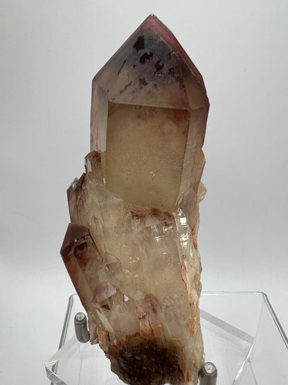 Red Hematoid Quartz. Amazing Quartz Specimen With Rare Phantoms. Gorgeous Quartz From Zimbabwe.