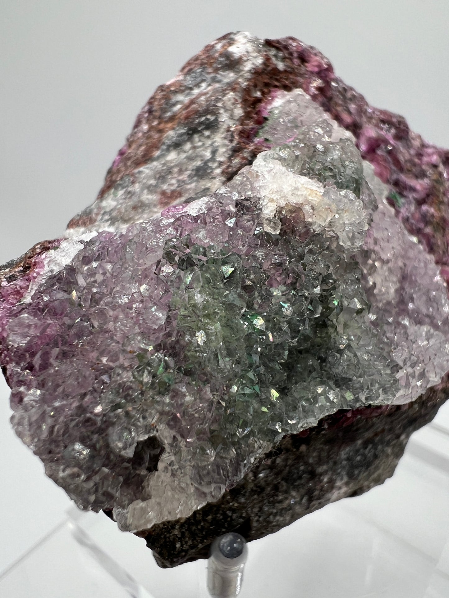 Salrose And Malachite Specimen. Stunning Rare Quartz Druzy. Beautiful Cobaltion Dolomite Specimen From The Congo.