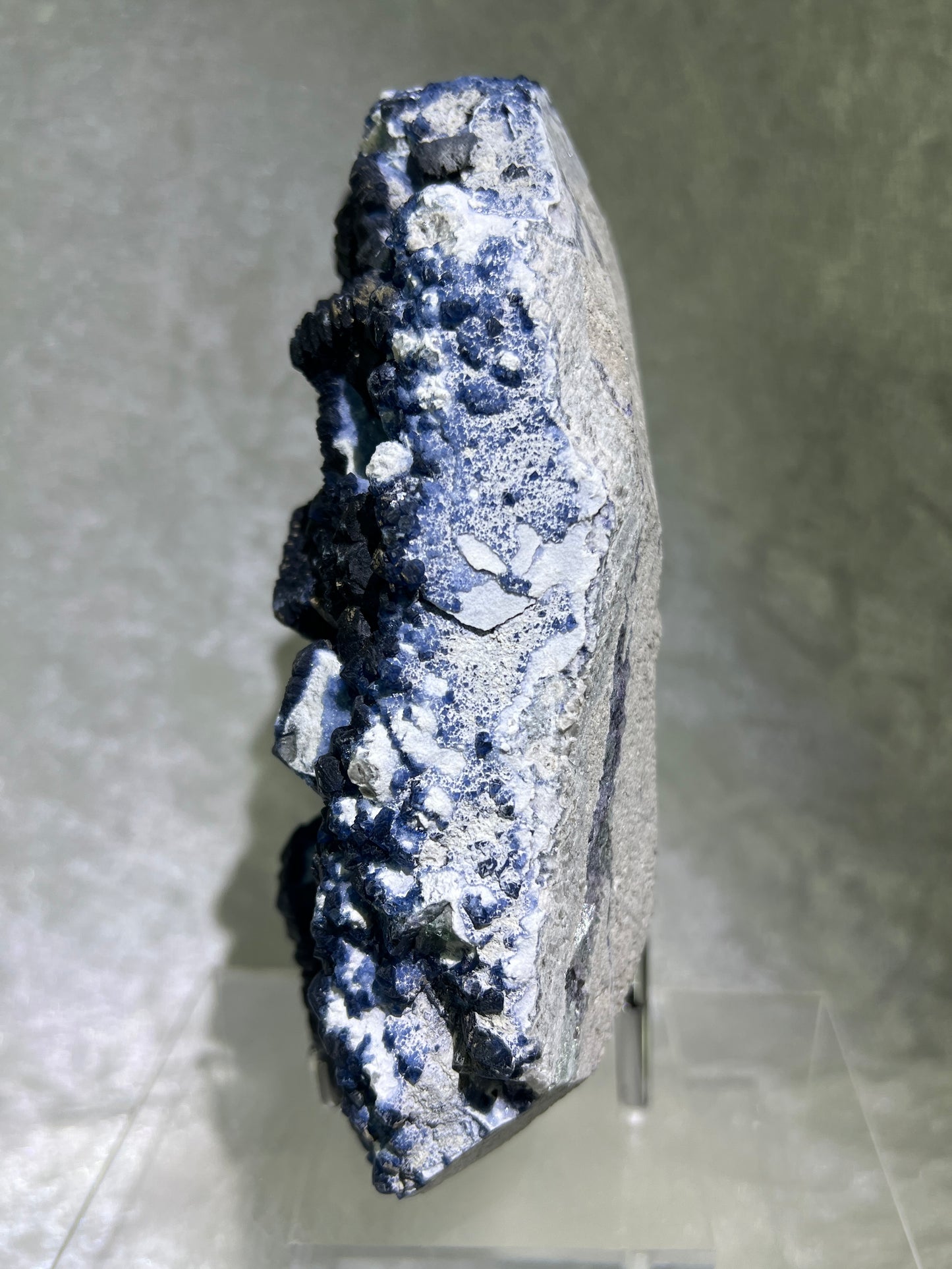 Blueberry Fluorite Crystal Specimen. Stunning Deep Dark Colors. High Quality Rare Fluorite