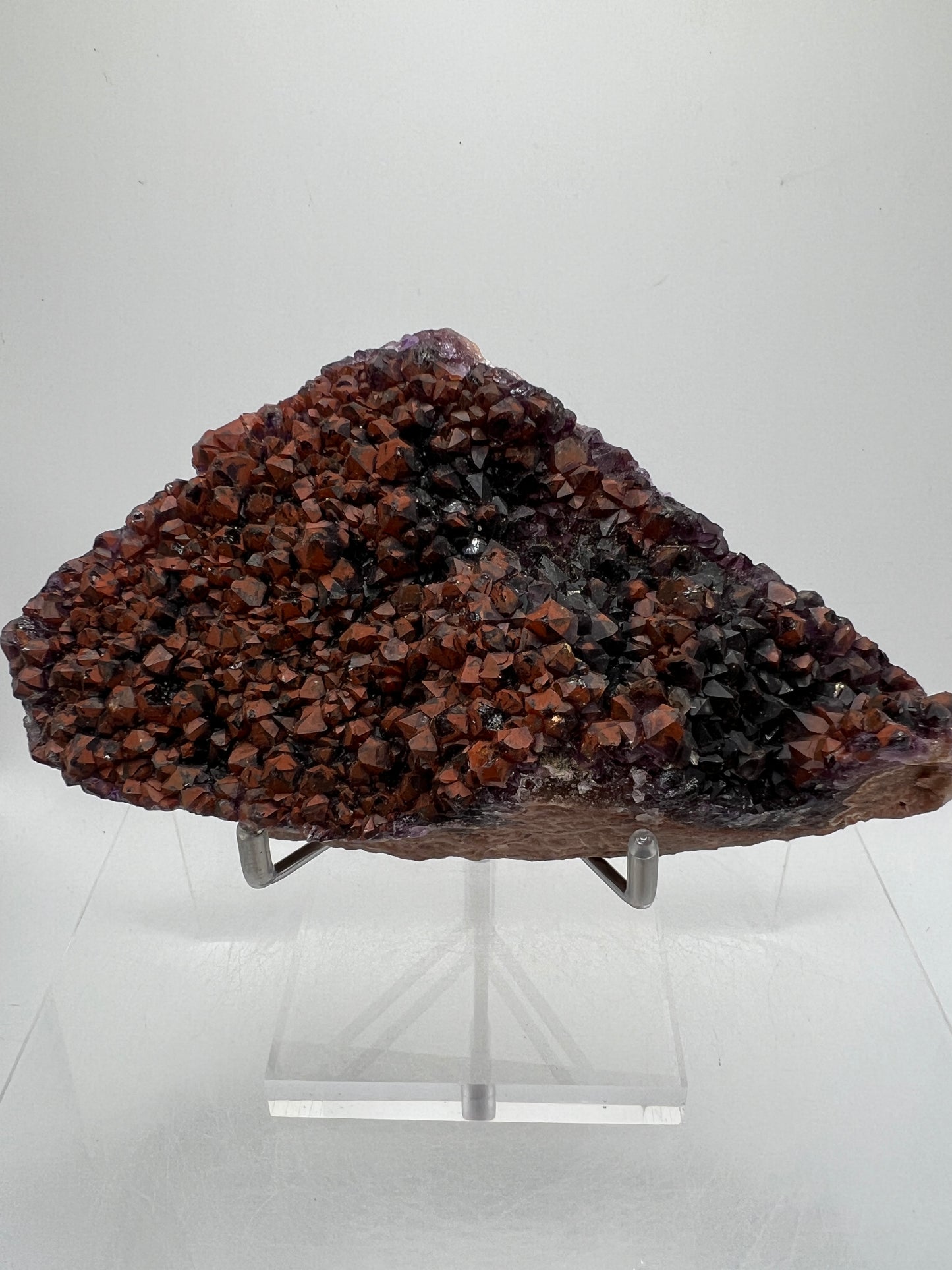 Auralite Crystal Specimen. Very Rare Brazilian Red Amethyst Cluster. Beautiful High Quality Specimen.