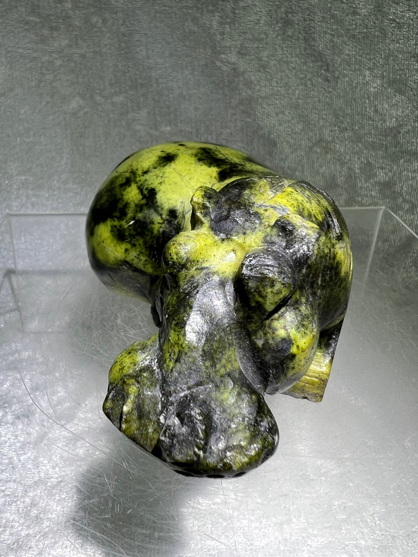 Leopard Stone Hippo Carving. Amazing Crystal Art From Zimbabwe. Incredible Collectors Piece.