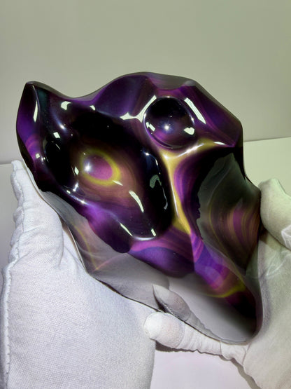 Rainbow Obsidian Freeform. Top Quality Large Statement Piece. Gorgeous One Of A Kind Display Crystal.