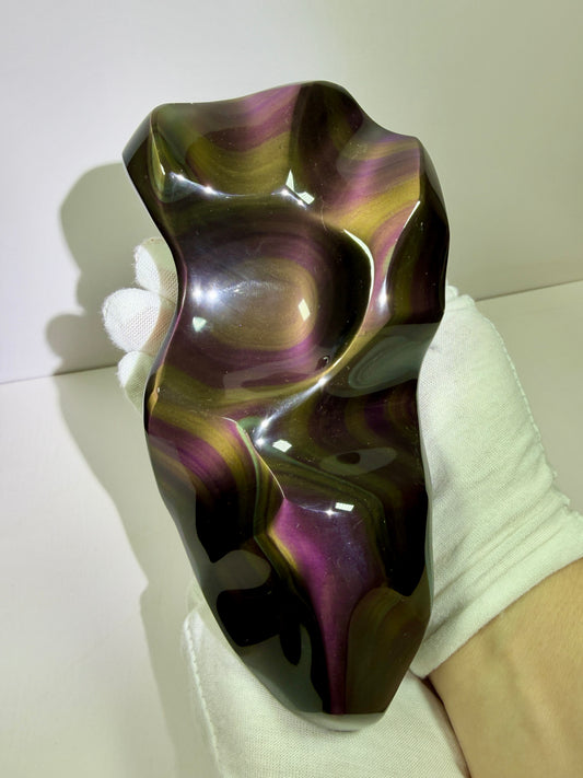 Rainbow Obsidian Freeform. Gorgeous One Of A Kind Display Crystal. Very High Quality Crystal.