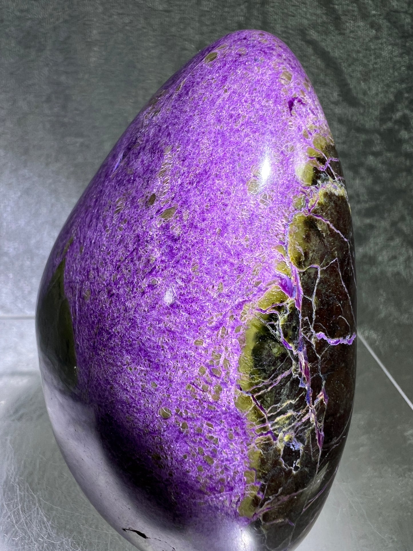 Stichtite In Serpentine Polished Freeform. Gorgeous High Quality Display Crystal. Amazing Atlantisite Freeform.