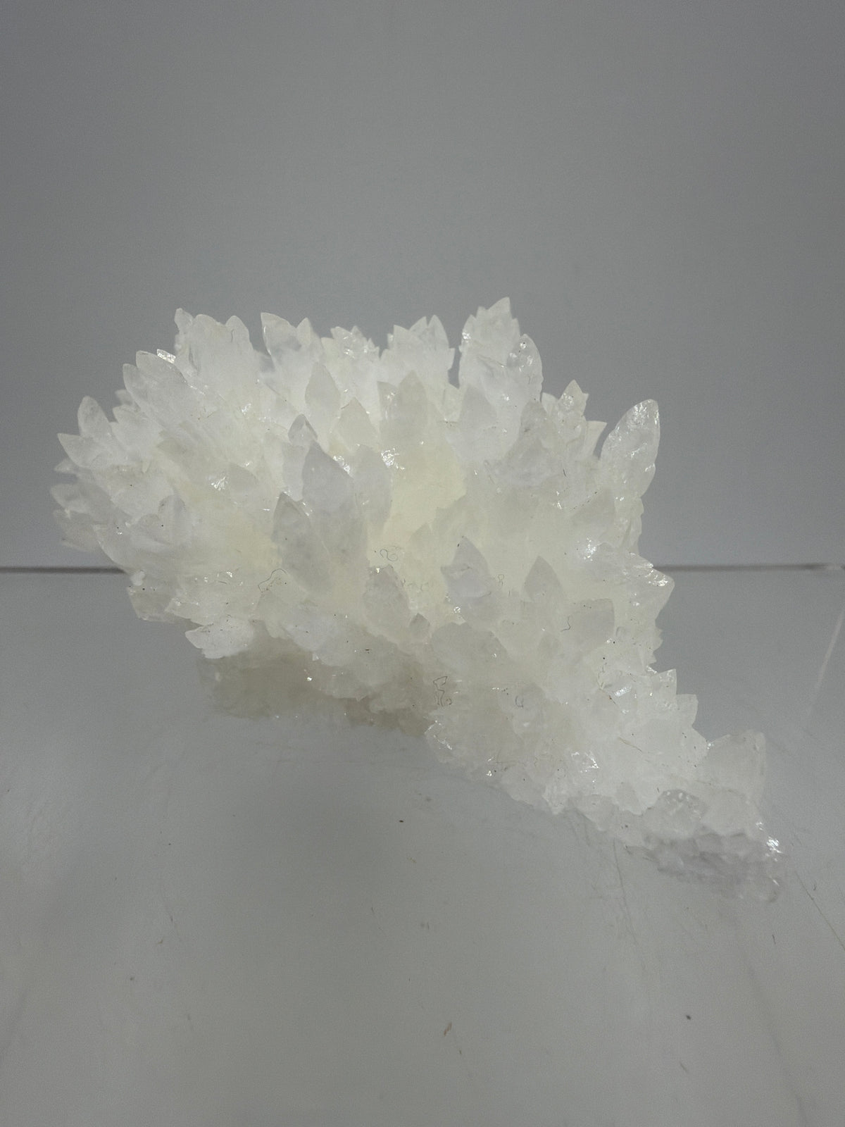 White Aragonite Crystal Specimen. Gorgeous Cave Calcite From Mexico.