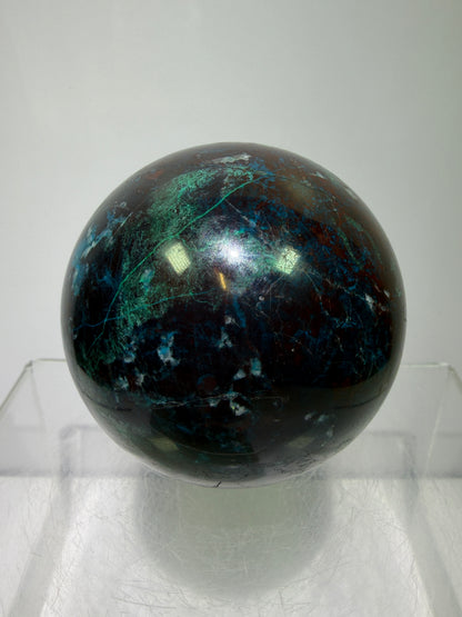 Shattuckite Crystal Sphere. 61mm. Gorgeous Mixed Mineral From Namibia. Very Rare And Special Display Crystal.