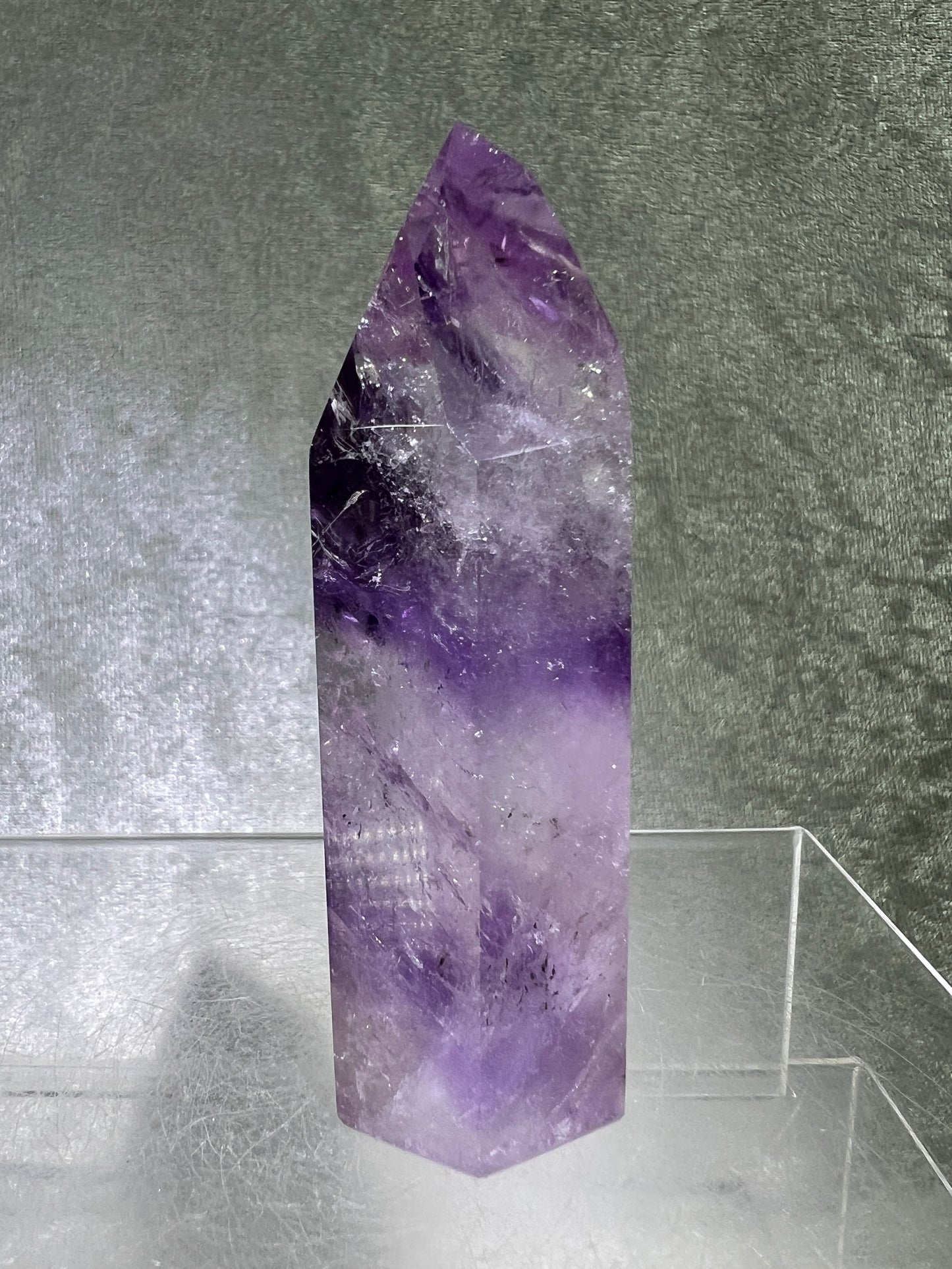 Phantom Amethyst Tower. Rare Amethyst With Amazing Rainbows. High Quality Beautiful Crystal.