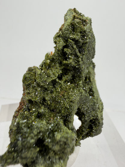 Turkish Epidote And Quartz Specimen. Gorgeous High Quality Forest Epidote. Amazing Flash And Sparkle!