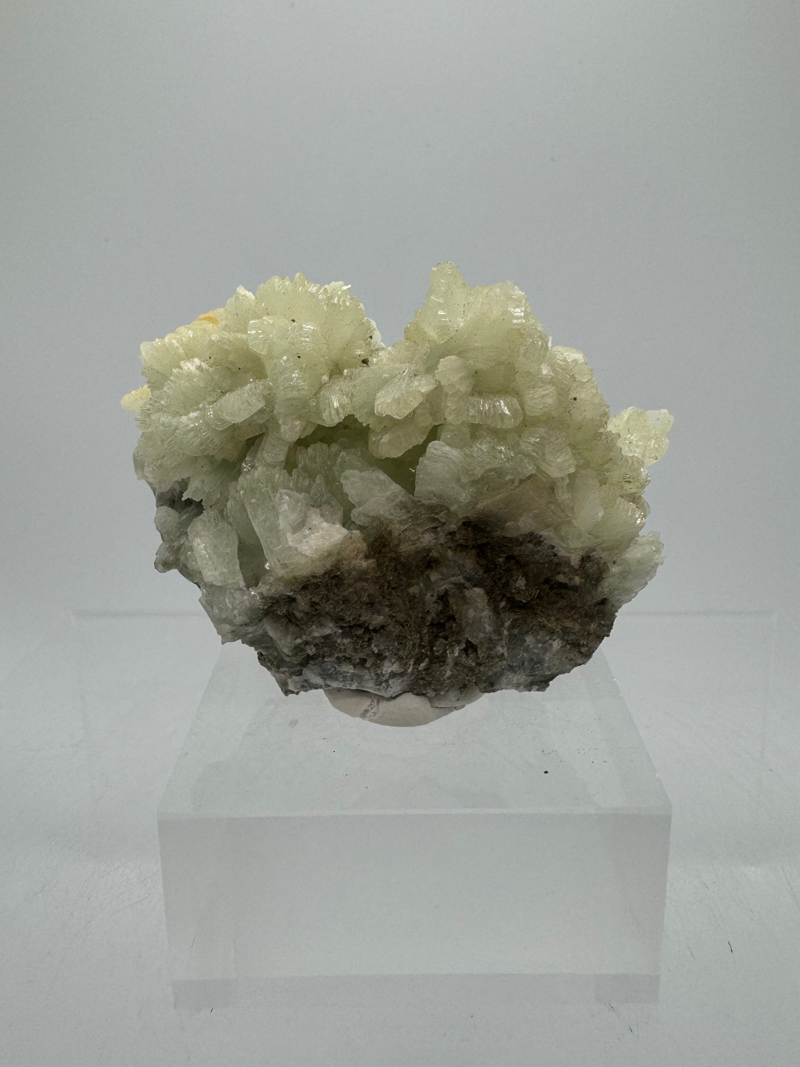 Prehnite Specimen From Morocco. Stunning Light Green Crystal Clusters ...