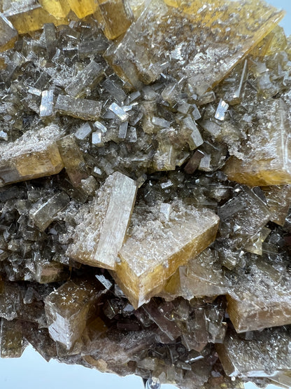 Golden Yellow Barite On A Fluorite Matrix. XL Stunning Mixed Mineral Specimen. Amazing Botryoidal Fluorite.