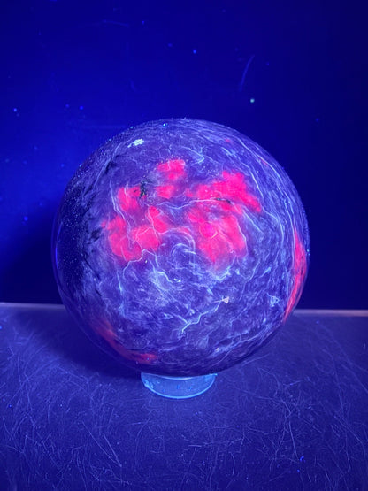 Charoite Crystal Sphere. 50mm. High Quality Beautiful Crystal. Amazing Patterns And Flash. Stunning Rare Crystal