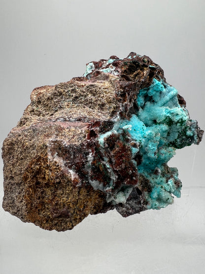 Chrysocolla And Malachite Specimen. Druzy Chrysocolla From Likasi, Congo. Gorgeous Display Crystal.