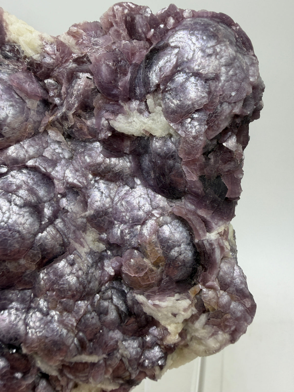 Botryoidal Lepidolite Specimen. Large Very Rare Mineral Cluster From Brazil. Lots Of Flash And Crystallization. Beautiful Color Contrasts.