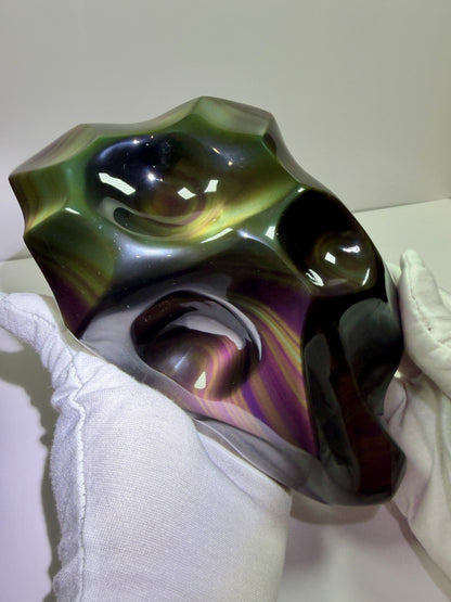 Rainbow Obsidian Freeform. Top Quality Large Statement Piece. Gorgeous One Of A Kind Display Crystal.
