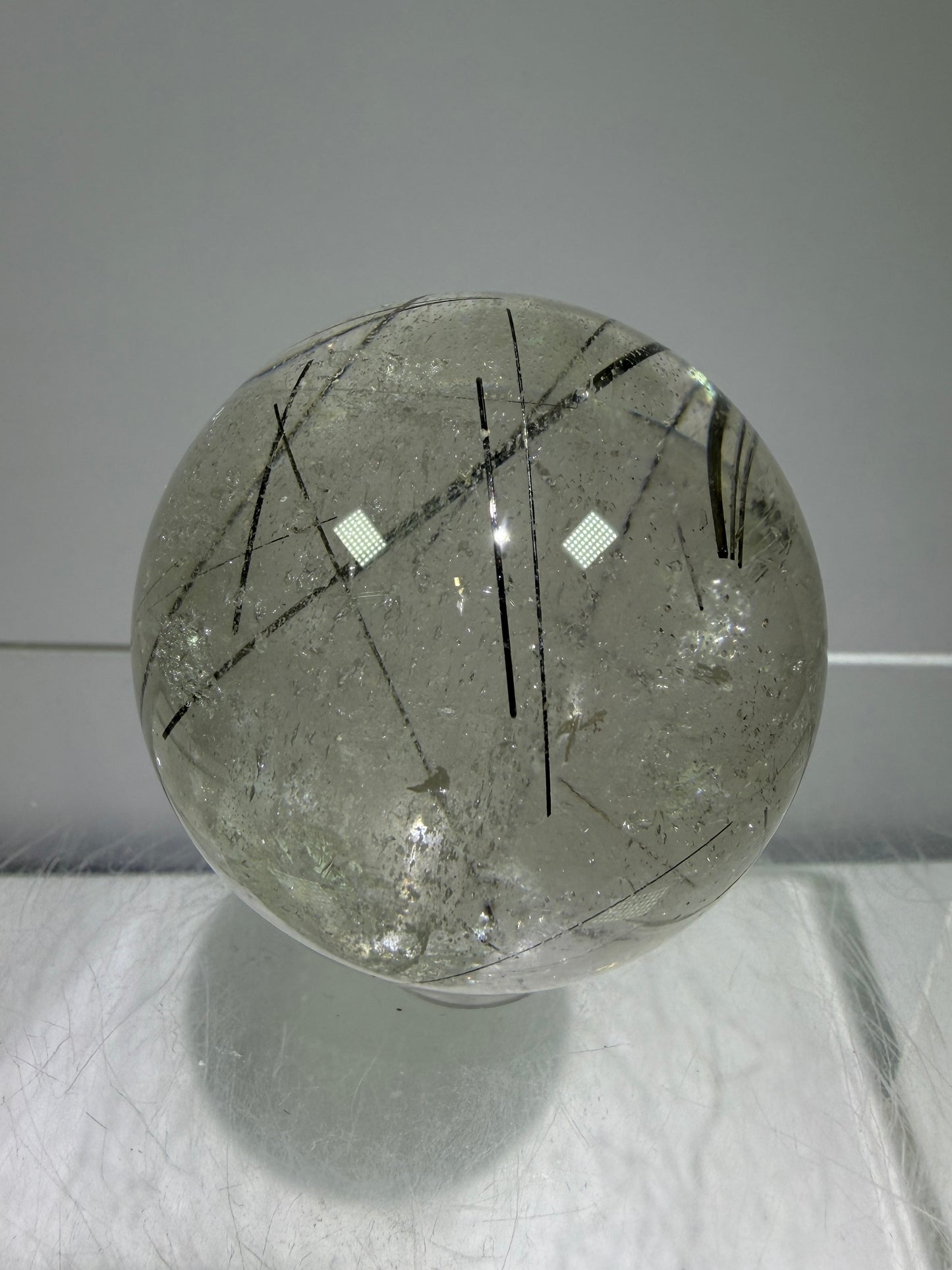 Rutile Quartz Sphere. 43mm. Amazing Combination Of Gold, Copper, And Black Rutilated Quartz. Very Rare Display Sphere