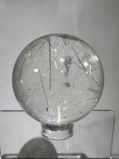 Rutile Quartz Sphere. High Quality Golden Rutilated Quartz. Stunning Display Sphere