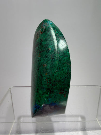 Chrysocolla And Malachite Flame From Peru. Stunning Display Crystal. High Quality Flame With Gorgeous Colors.