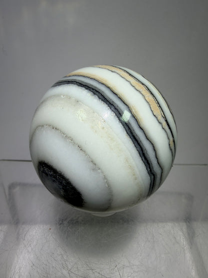 Banded Zebra Calcite Sphere. 53mm. Gorgeous Calcite Display Sphere. Rare Colors With Stunning Patterns