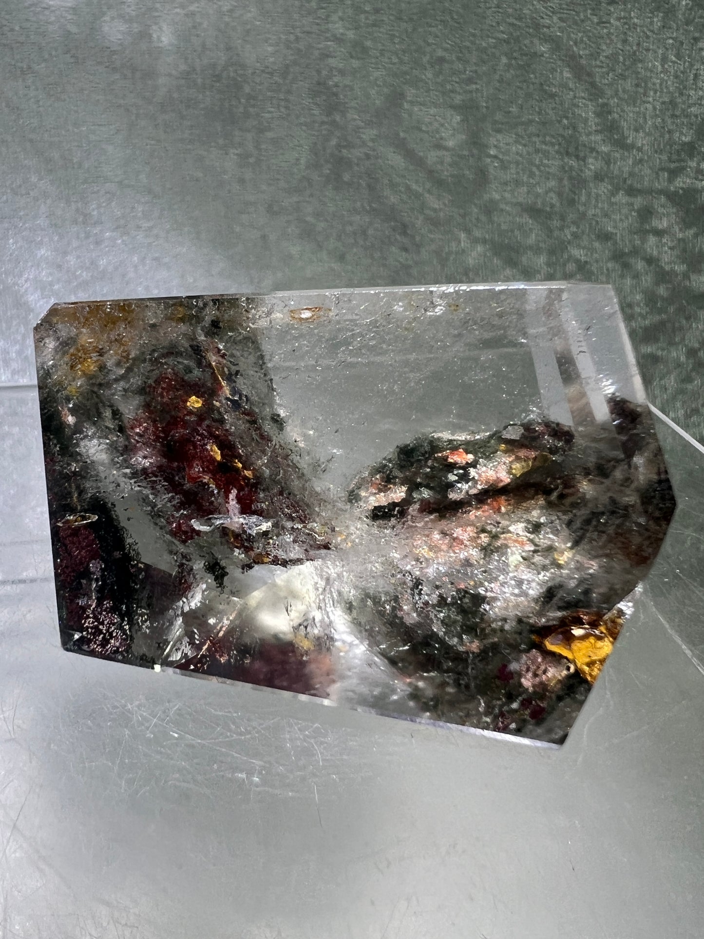 Garden Quartz Polished Freeform. Very Colorful Four Seasons Landscape. High Quality Crystal.