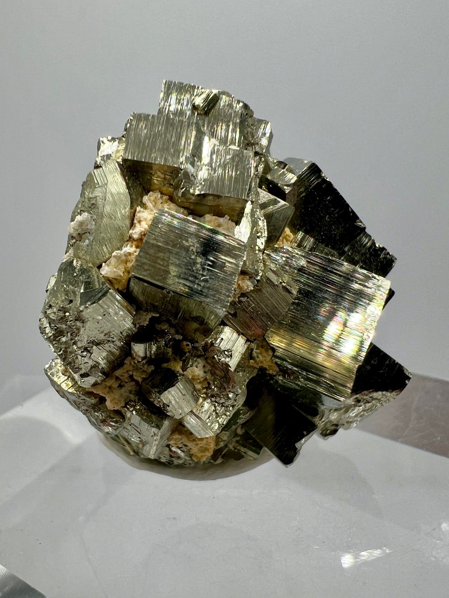 Pyrite Cubes Display Specimen. Amazing High Quality Pyrite Cubes From Peru.
