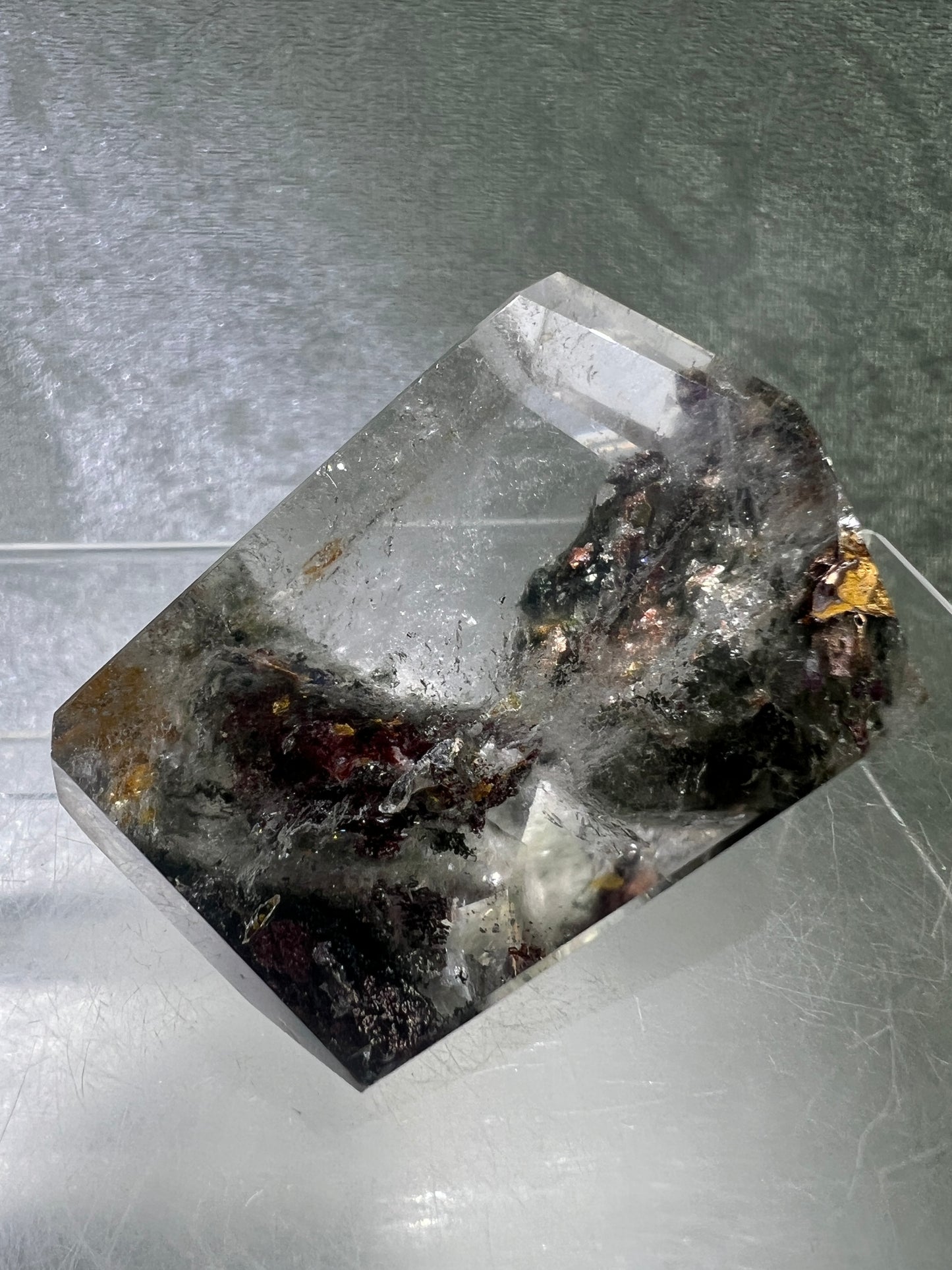 Garden Quartz Polished Freeform. Very Colorful Four Seasons Landscape. High Quality Crystal.