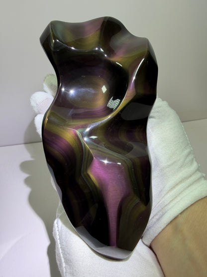 Rainbow Obsidian Freeform. Gorgeous One Of A Kind Display Crystal. Very High Quality Crystal.
