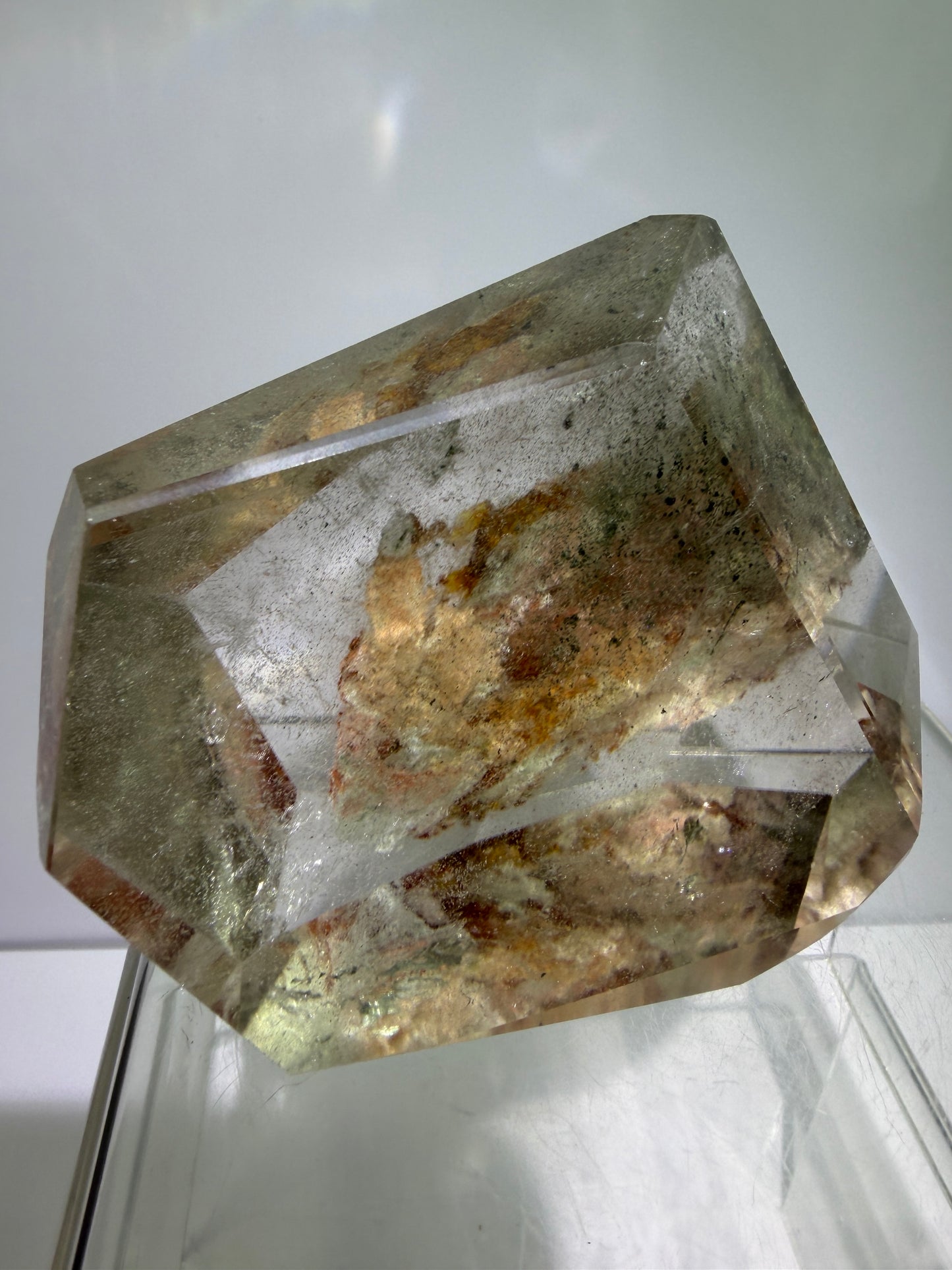 Garden Quartz Polished Freeform. Beautiful Pastel Landscape. High Quality Crystal.