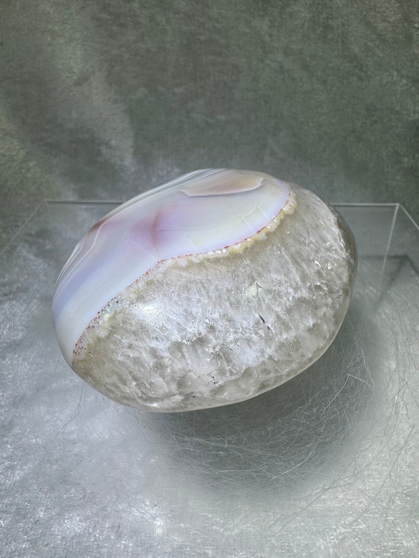 Red Sashe River Agate Freeform. Stunning Polished Druzy Freeform From Zimbabwe. Gorgeous Rare Display Crystal