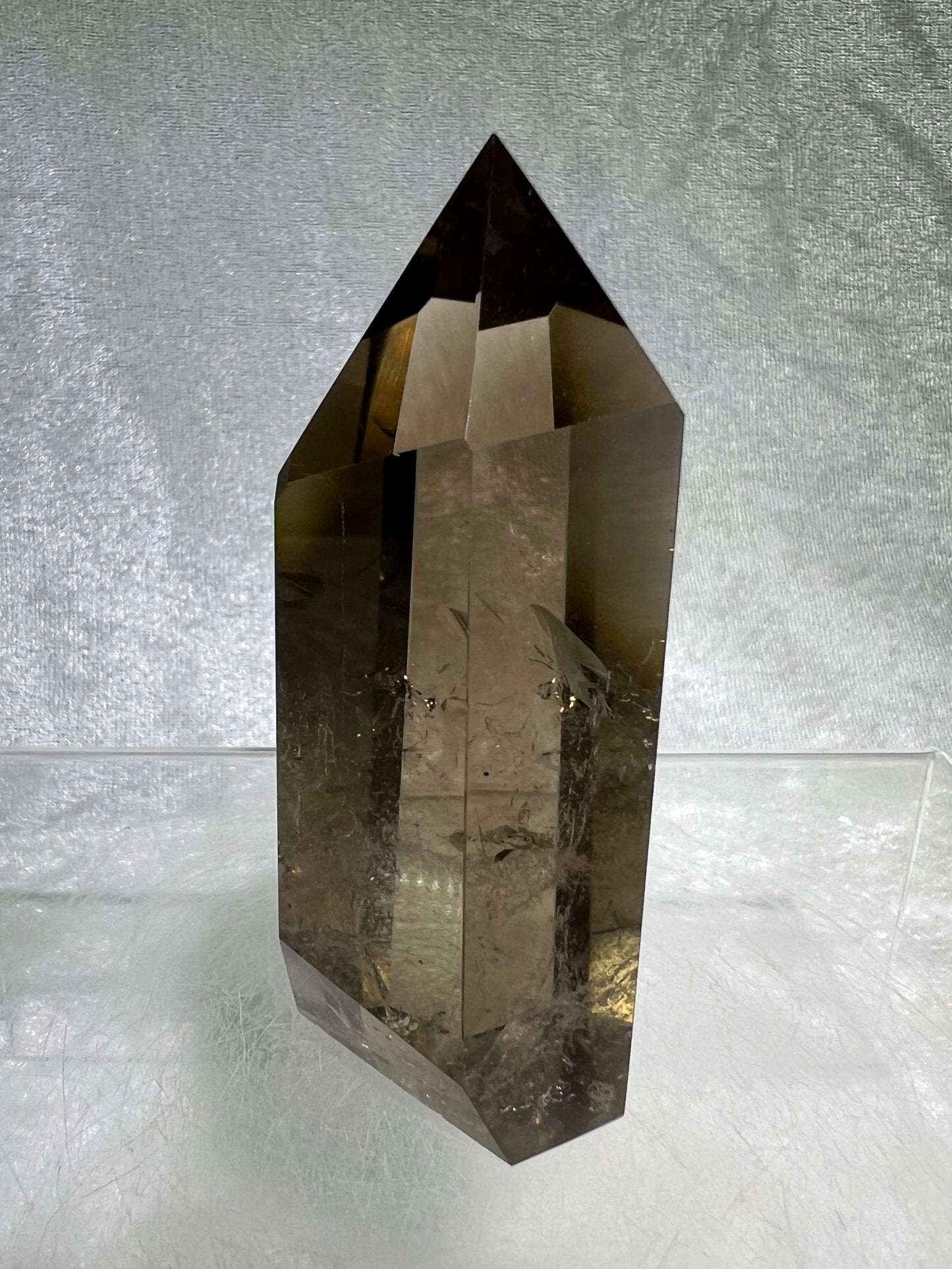 Smoky Quartz Tower. High Quality Tower From Madagascar. Beautiful Rainbows With Excellent Clarity.