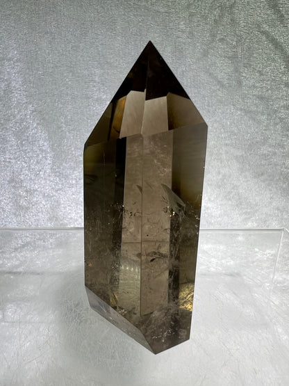 Smoky Quartz Tower. High Quality Tower From Madagascar. Beautiful Rainbows With Excellent Clarity.