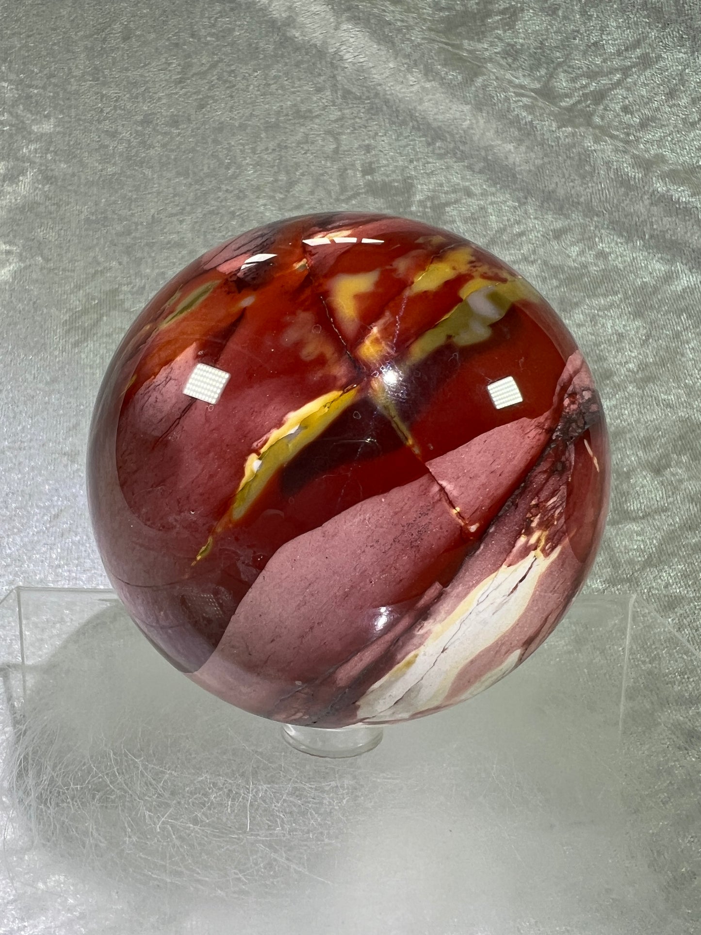 Mookaite Crystal Sphere. 76mm. Amazing Colors And Patterns. High Quality Collectors Sphere.