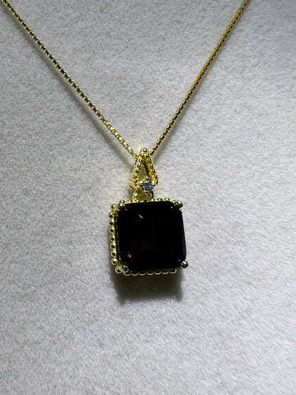 Smoky Quartz Crystal Pendant. Stunning Quality Crystal Necklace. S925 Setting And Necklace. Gorgeous Natural Gemstone