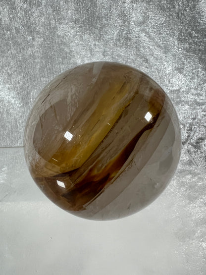 Golden Healer Sphere. 68mm. Incredible Rare Asterisms. High Quality Star Quartz Sphere From Madagascar.