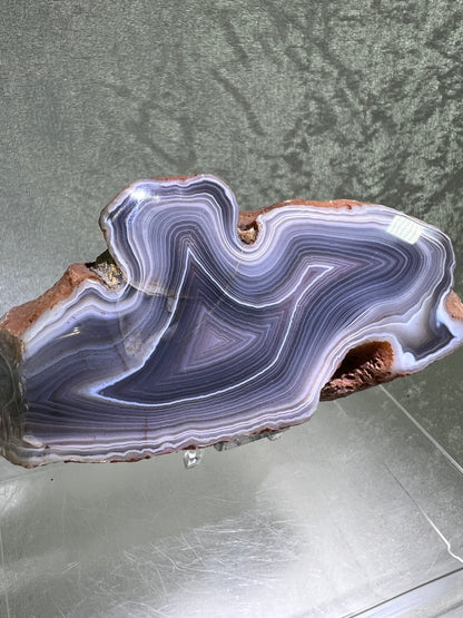 Red Sashe River Agate Freeform. Large Semi Polished Freeform From Zimbabwe. High Quality Rare Display Crystal