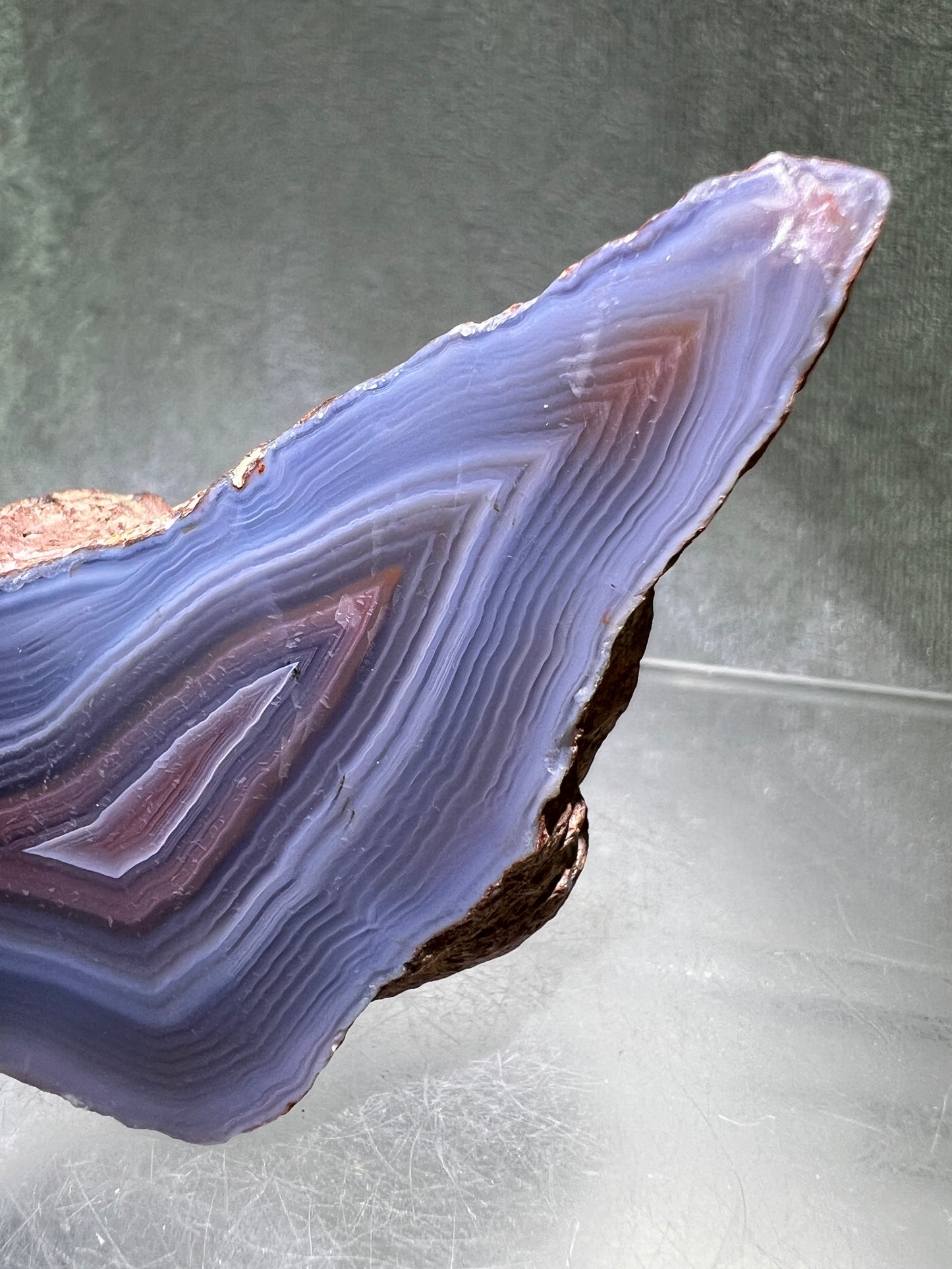Red Sashe River Agate Freeform. Incredible Semi Polished Freeform From Zimbabwe. High Quality Rare Display Crystal