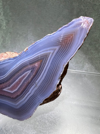 Red Sashe River Agate Freeform. Incredible Semi Polished Freeform From Zimbabwe. High Quality Rare Display Crystal