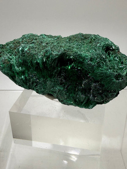 Malachite Display Specimen. Silky Malachite Cluster. High Quality Velvet Malachite From The Congo