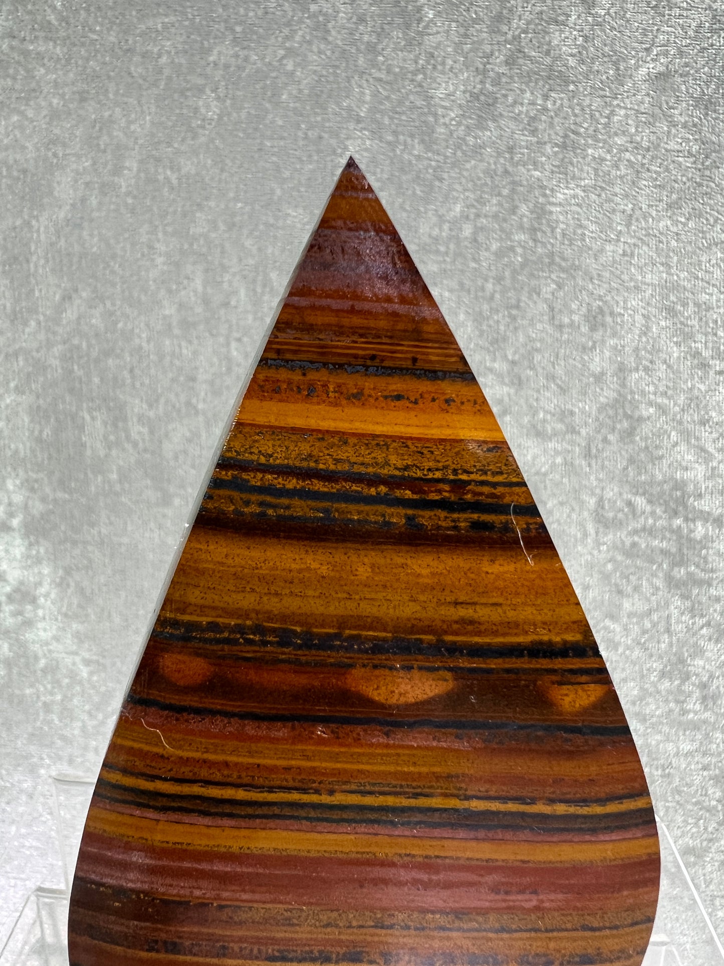 Tiger Iron Crystal Flame. Gorgeous Rare Display Flame With Amazing Flash.