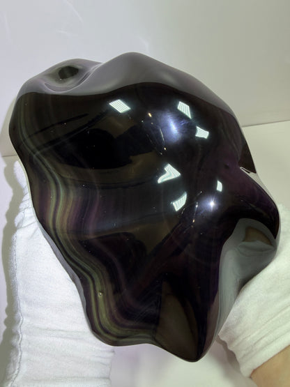 Rainbow Obsidian Freeform. Top Quality Extra Large Statement Piece. Gorgeous One Of A Kind Display Crystal.