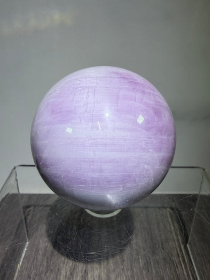 Kunzite Crystal Sphere. 50mm. Gorgeous Display Sphere. Beautiful Flash And UV Reactive